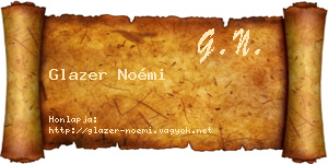 Glazer Noémi névjegykártya
